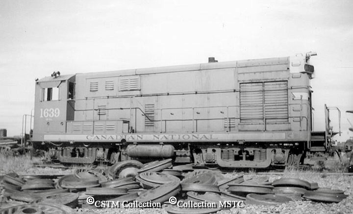 Canadian National CLC H12-44 No. 1639 with retrofitted handrails along the long hood